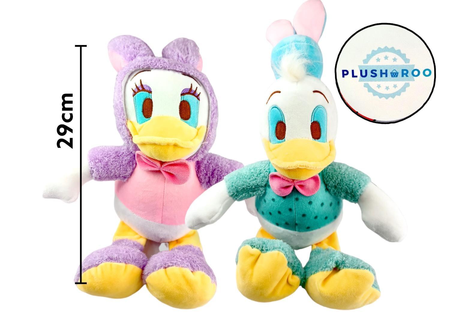 Peluche Premium PLUSHAROO Pato Donald y Deisy 29cm